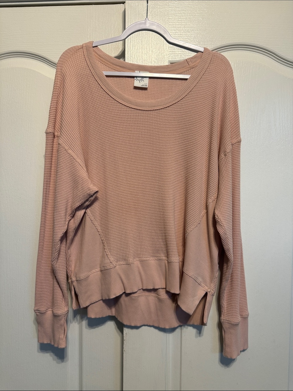 aerie Waffle-Knit Pullover - Dusty Rose
